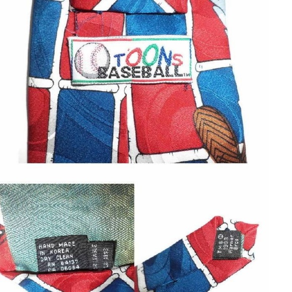 LOONEY TUNES Necktie ATLANTA BRAVES Baseball Tie - Picture 8 of 8